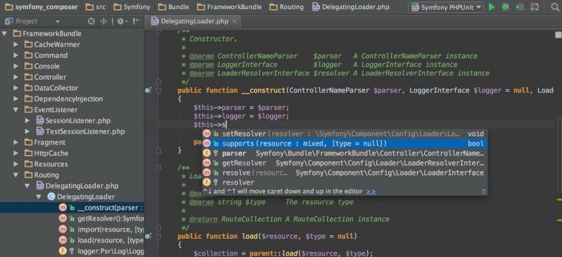 PhpStorm screenshot
